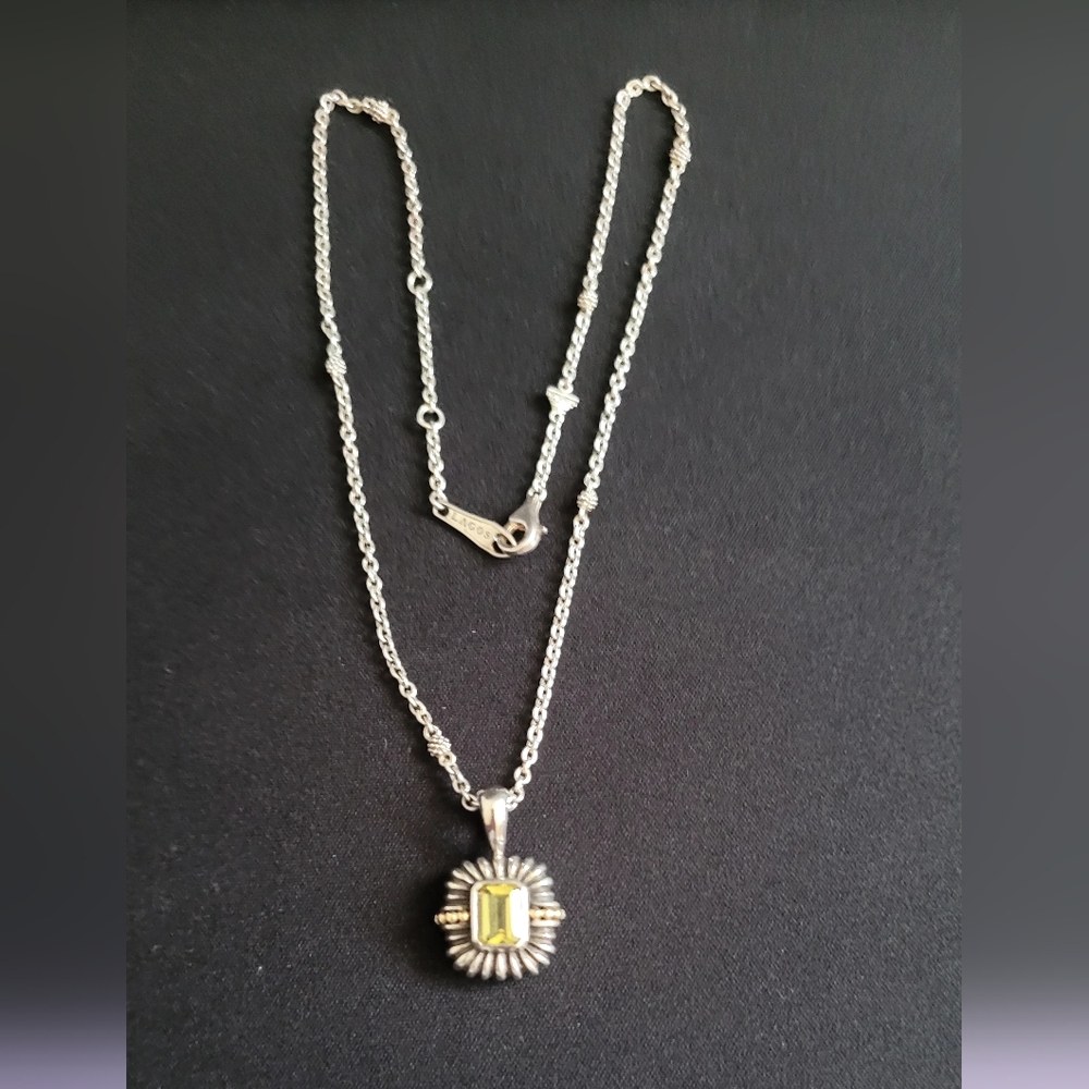 LAGOS Two-tone Citrine Pendant Necklace